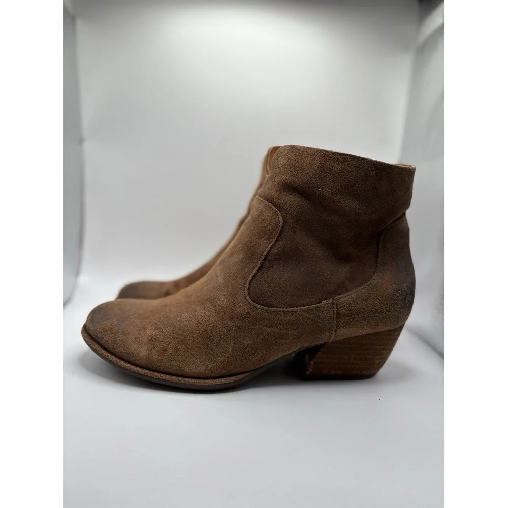 Kork Ease Side Zip Suede Ankle Boots‎ Womens Size 9 M Booties Brown K48523